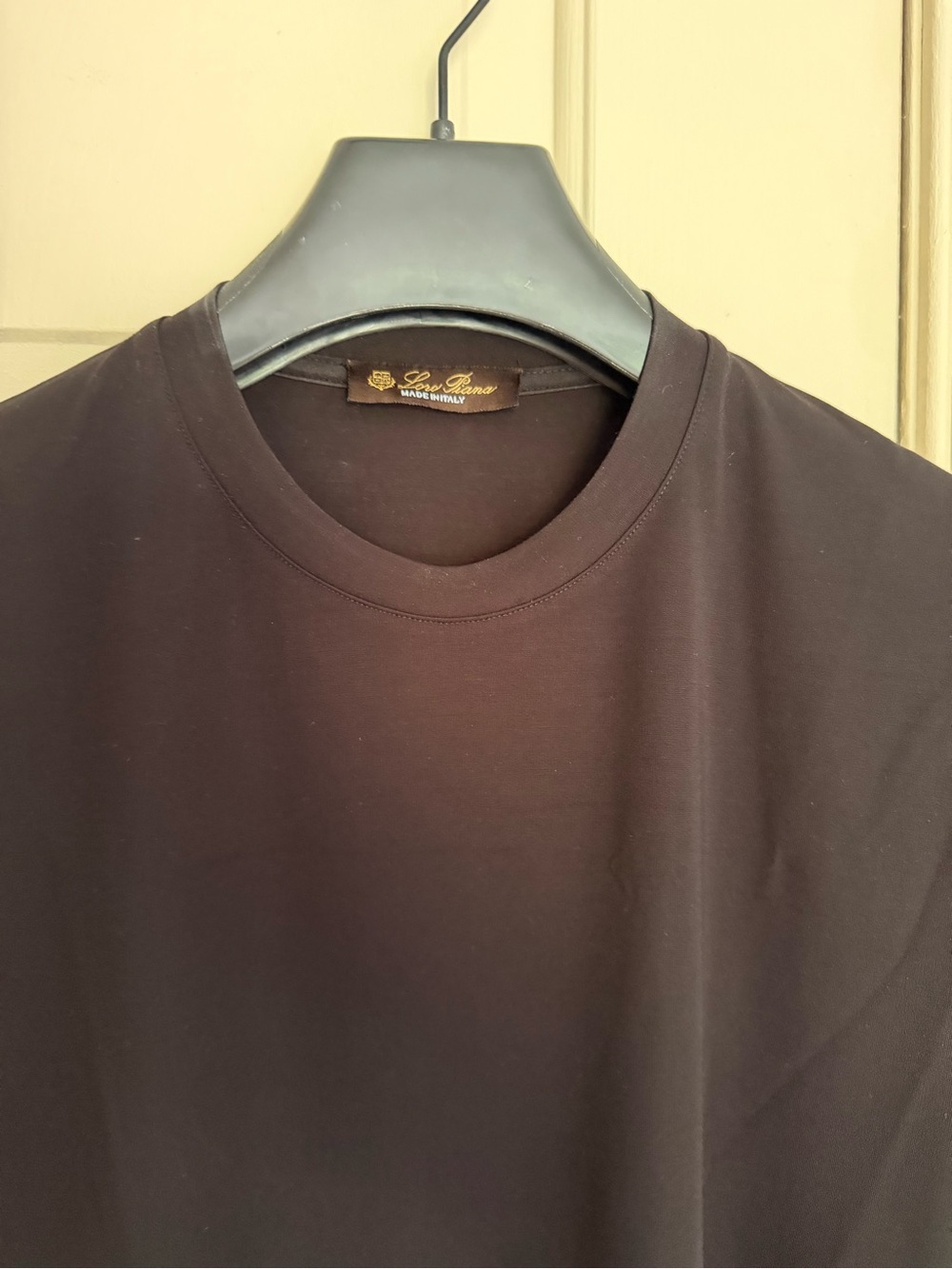 Loro Piana Black Short Sleeve Crew Neck Tee - Picture 2 of 5